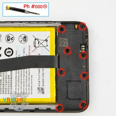How to disassemble ZTE Blade V20 Smart, Step 8/1