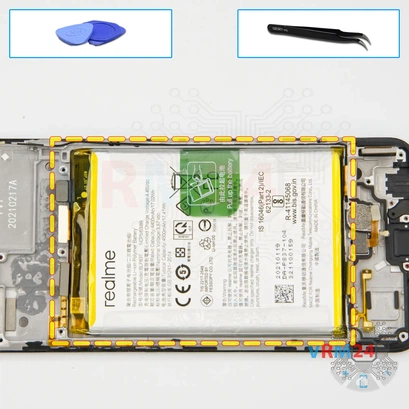 How to disassemble Realme 8 Pro, Step 15/1