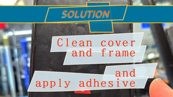 How to clean cover and frame, apply adhesive and glue it back