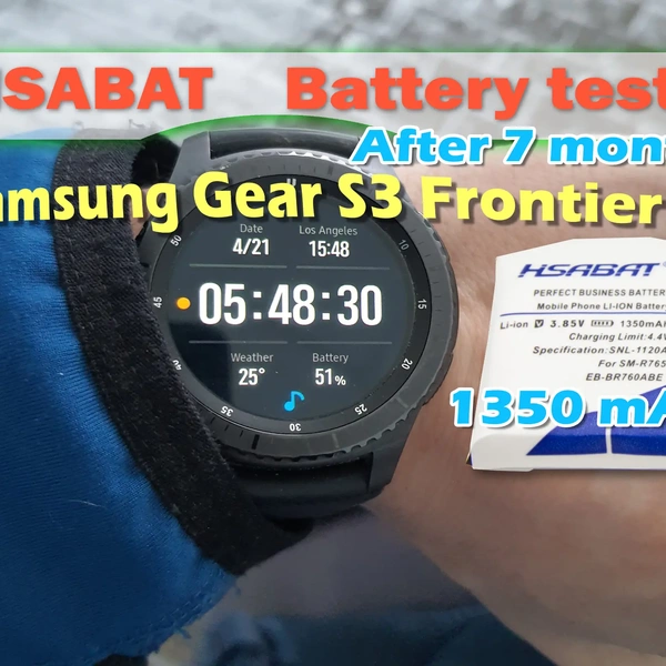 Testa a bateria Samsung Gear S3 HSABAT de 1350 mAh após sete meses