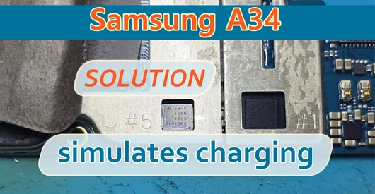 Reparo do Samsung A34 a346 Não Carrega, Simula Carregamento