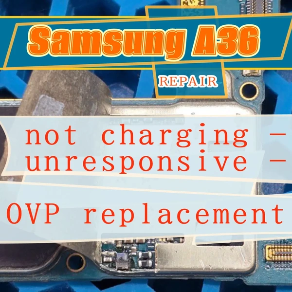 Reparación Samsung A36 (A366): no carga, no responde al cargador (reemplazo de OVP)