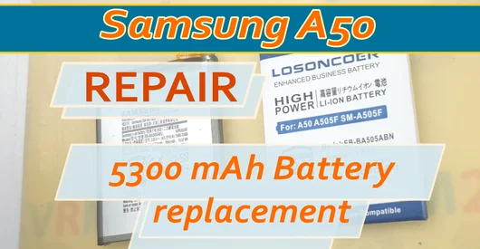 Reemplazo de la batería de 5300 mAh en un Samsung A50