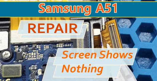 Reparación de Samsung A51 (a515f) Pantalla negra después del arranque, daño por agua (SOLUCIÓN)