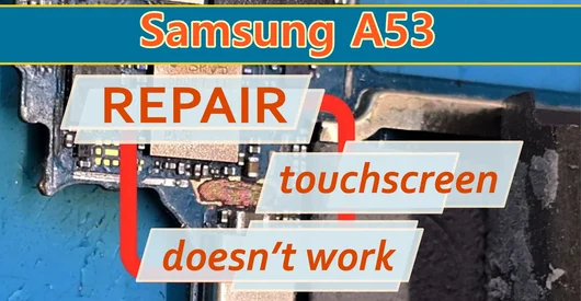 Ремонт Samsung A53 a536, на работает сенсор, черный экран