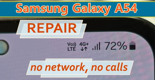 Ремонт Samsung Galaxy A54 (a546) нет сети, не звонит. Замена микросхемы усилителя сигнала 77098b