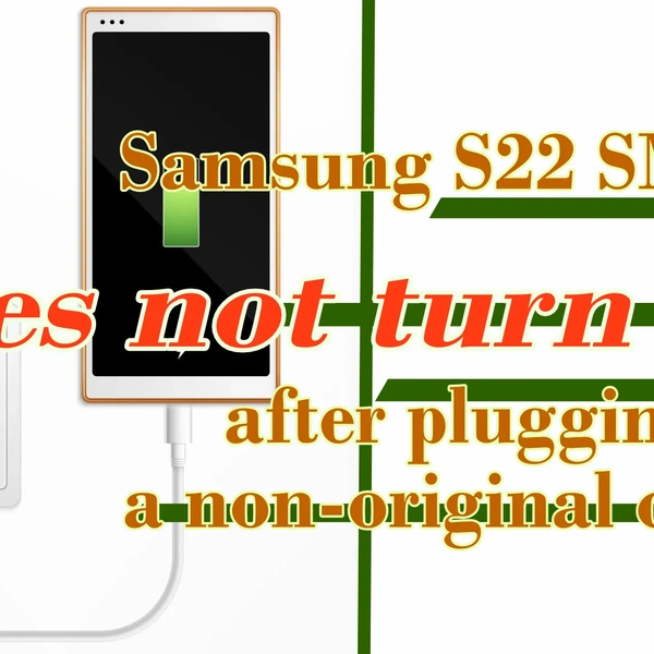O Samsung S22 SM-S901 não liga após conectar um carregador não original