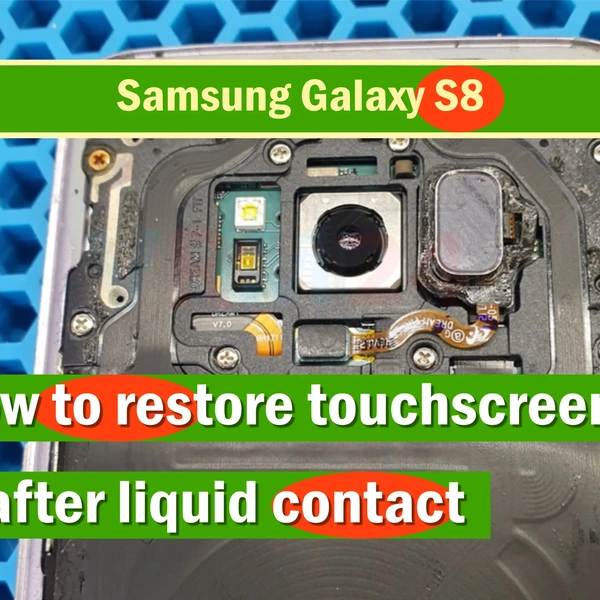 Recuperación de pantalla táctil en el Samsung Galaxy S8 SM-G950, después de mojar el teléfono
