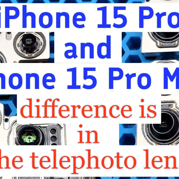 Visual comparison of the iPhone 15 Pro and iPhone 15 Pro Max cameras