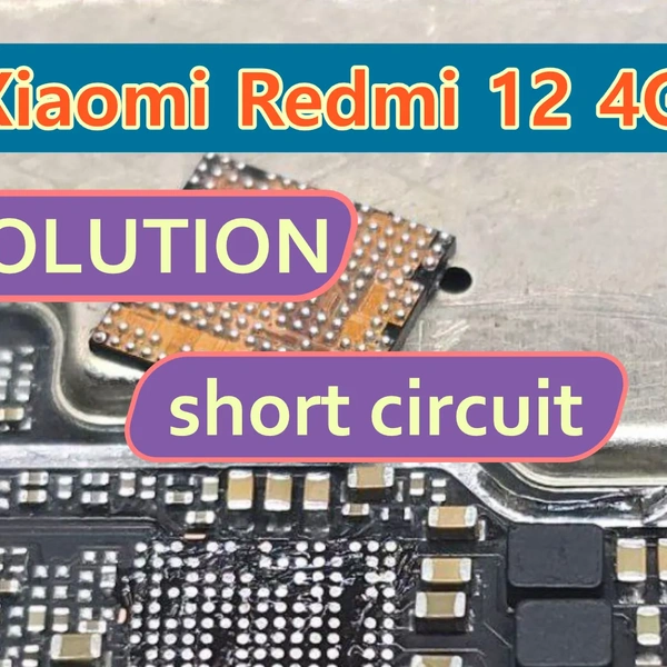 Xiaomi Redmi 12 4G (23053RN02Y) não liga: curto-circuito após dano por água! (SOLUÇÃO)