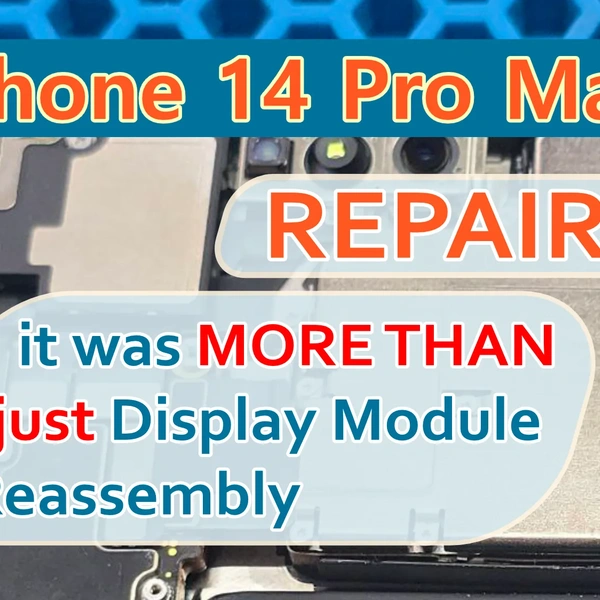 Reparación de iPhone 14 Pro Max: Cambio de batería y reencolado del módulo de pantalla
