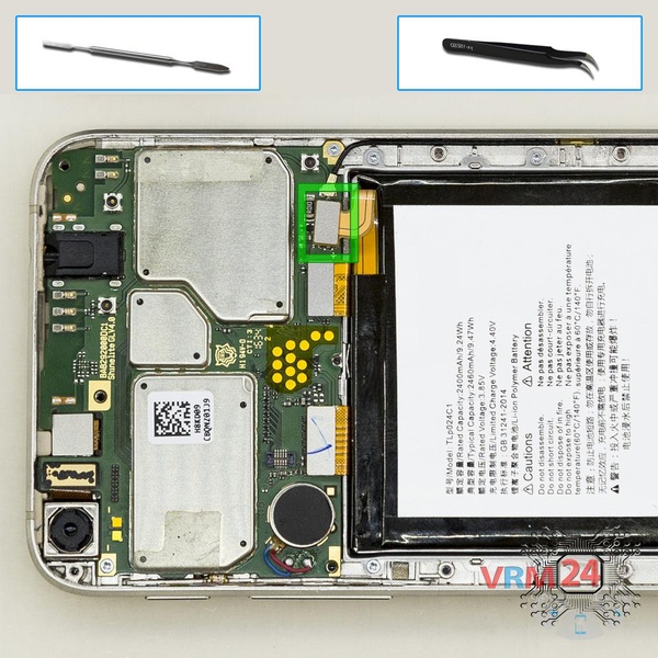 Desconecte el conector de la batería