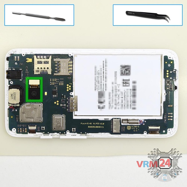 Remove the rear camera