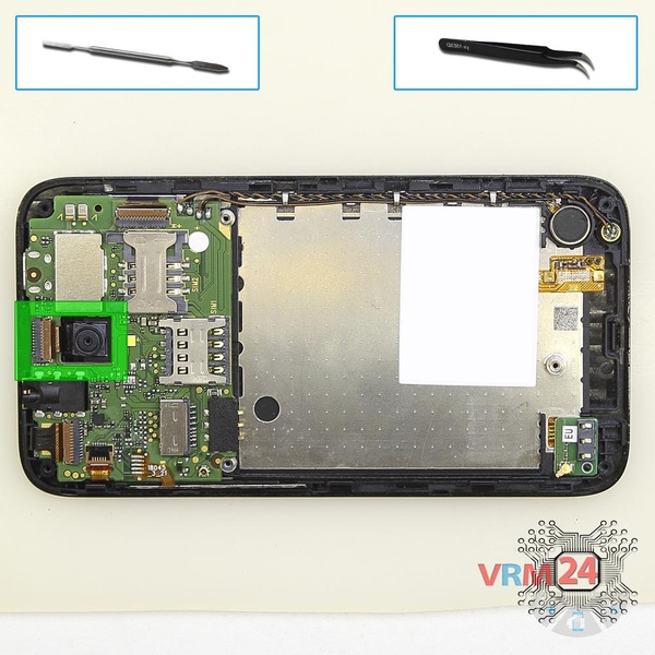 Remove the rear camera