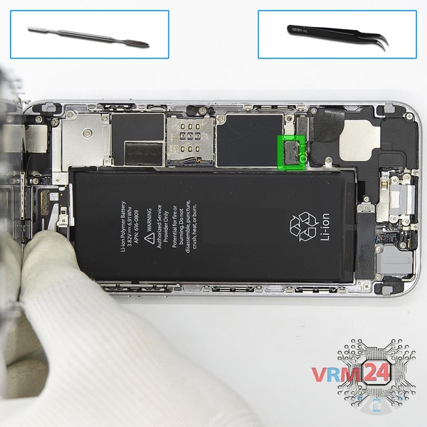 Déconnectez le connecteur de la batterie