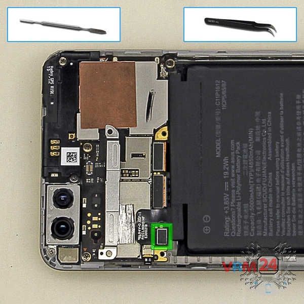 Desconecte el conector de la batería