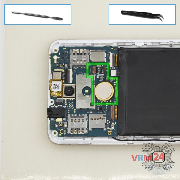 Remove the fingerprint sensor