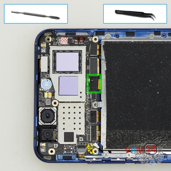 Déconnectez le connecteur de la batterie