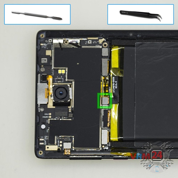 Déconnectez le connecteur de la batterie