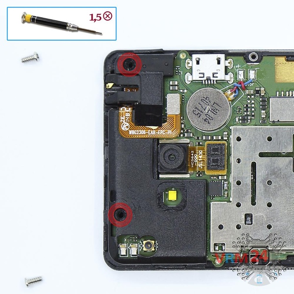 Unscrew the screws