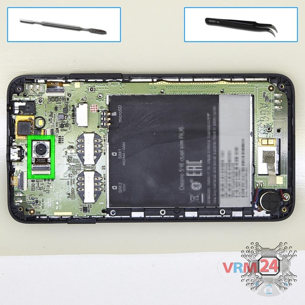 Remove the rear camera