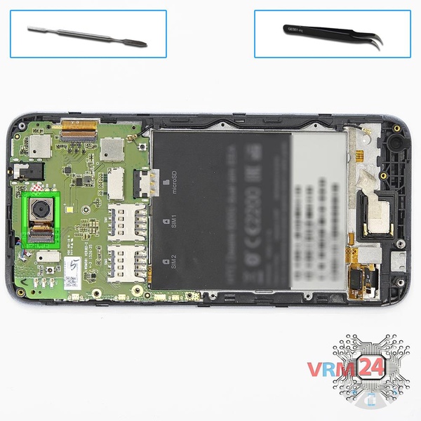Remove the rear camera