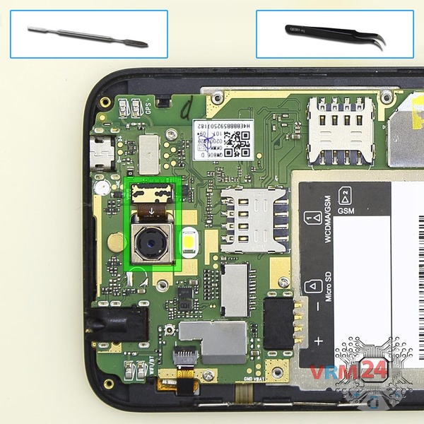 Remove the rear camera