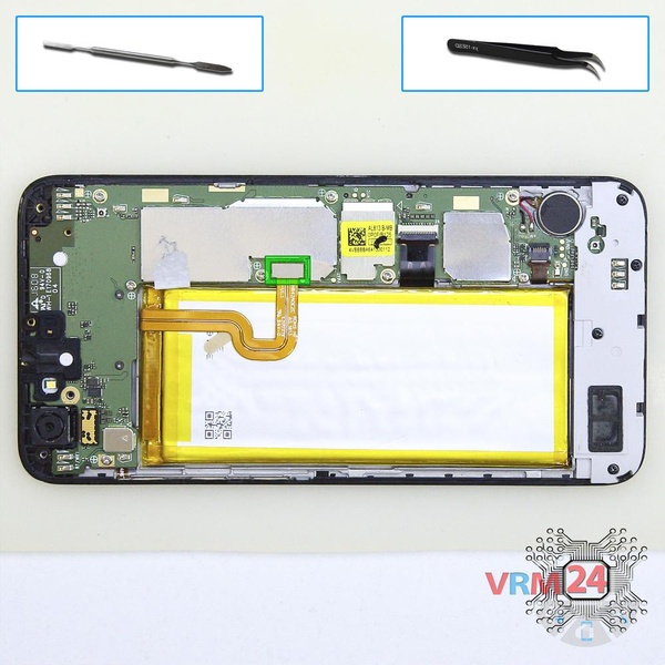 Déconnectez le connecteur de la batterie