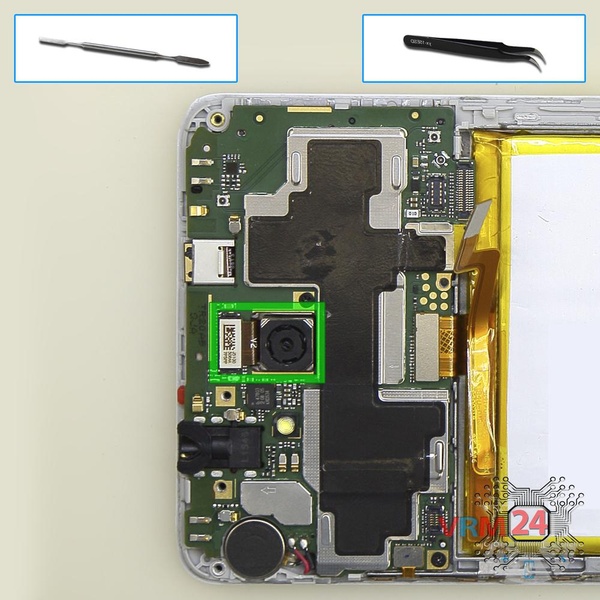 Remove the rear camera