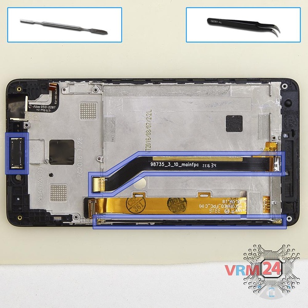 Retirar los cables entre placas