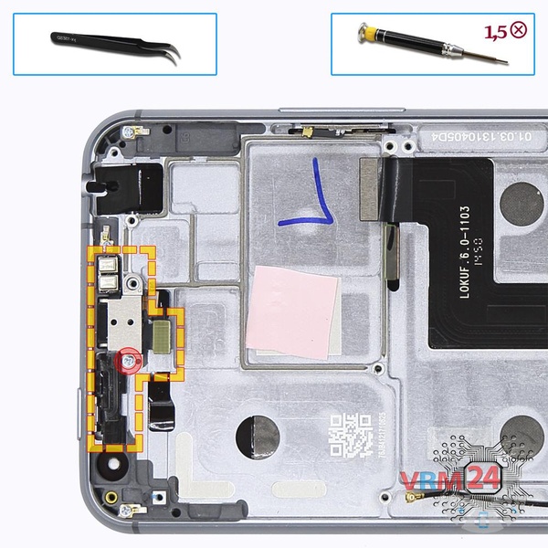Remova o sensor de proximidade