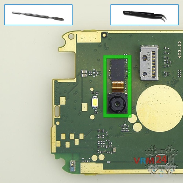 Remove the rear camera