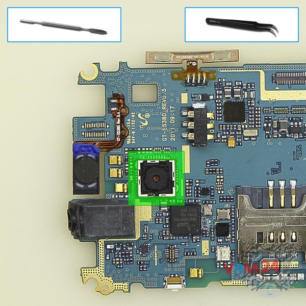 Remove the rear camera