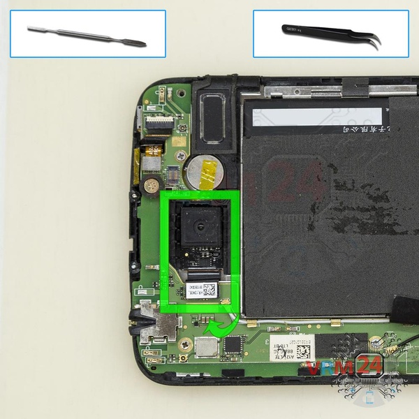 Remove the rear camera
