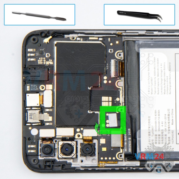 Déconnectez le connecteur de la batterie