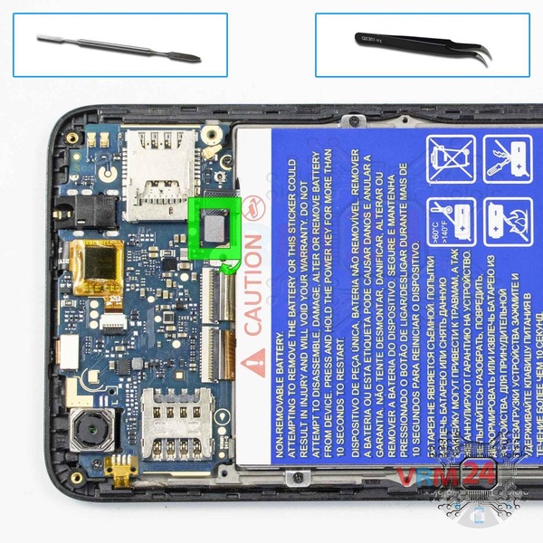 Desligar o conector da bateria