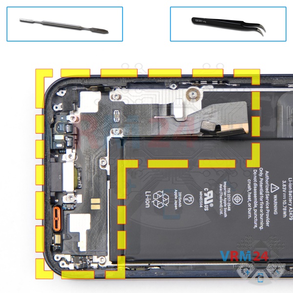 Remove the charging port