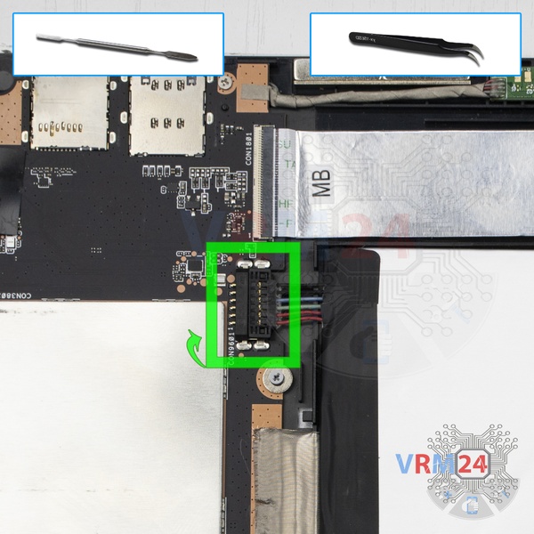 Desconecte el conector de la batería