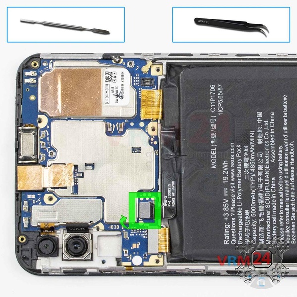 Desconecte el conector de la batería