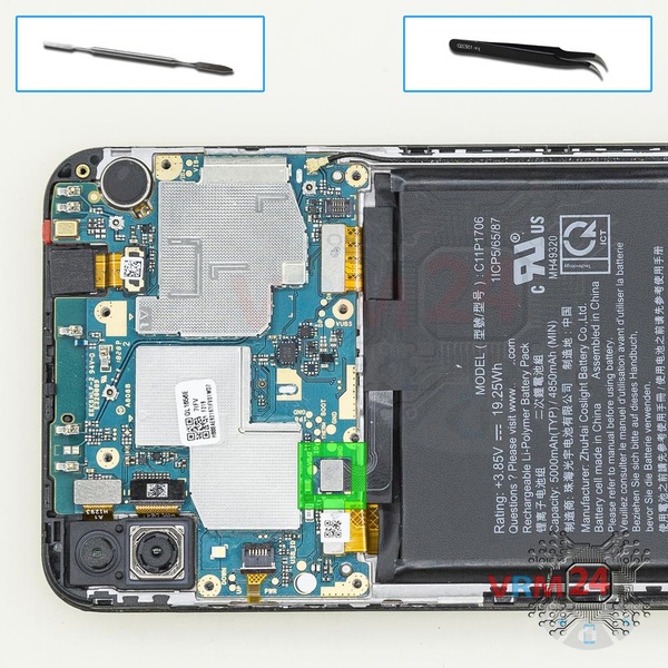 Desconecte el conector de la batería