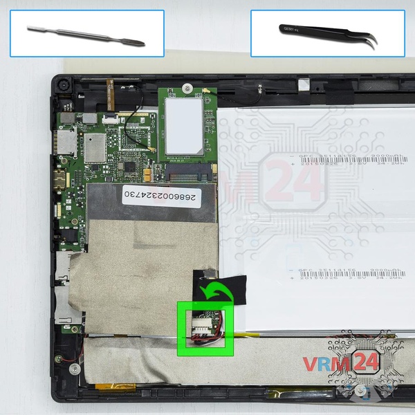 Déconnectez le connecteur de la batterie
