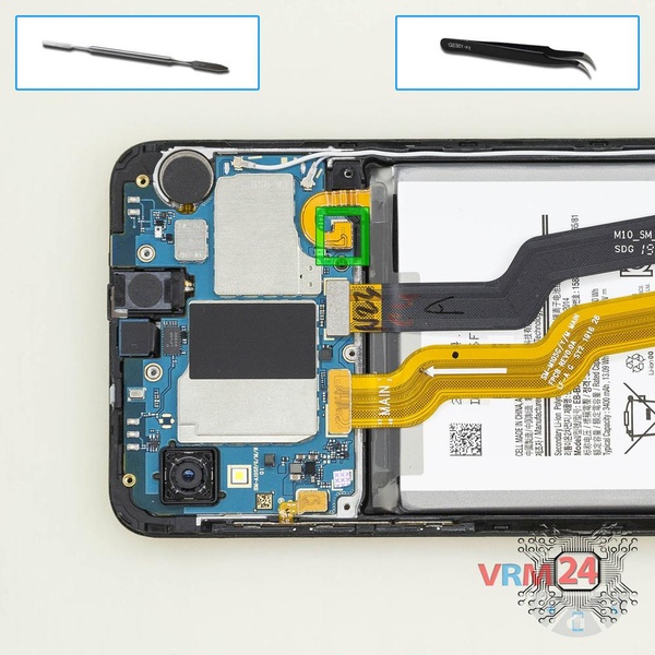 Desconecte el conector de la batería