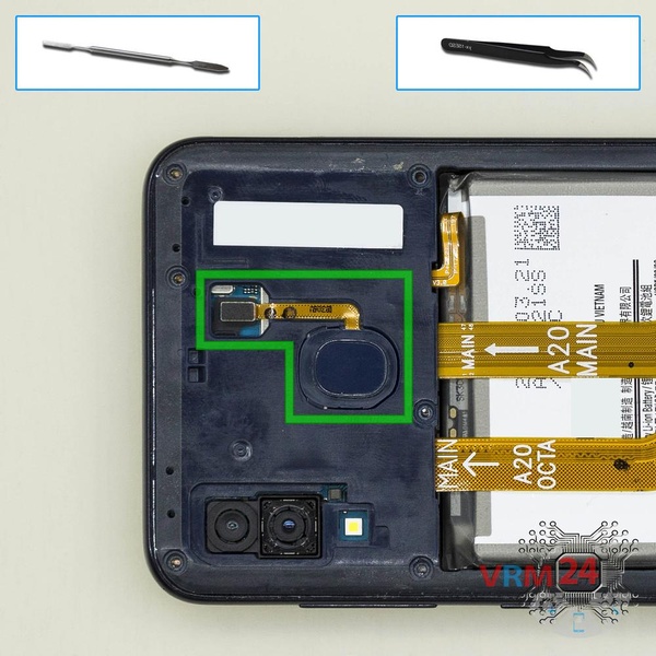 Remove the fingerprint sensor