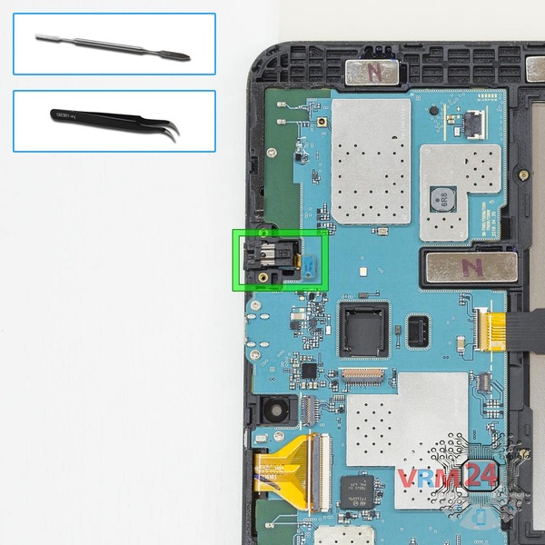 Remova a porta do fone de ouvido
