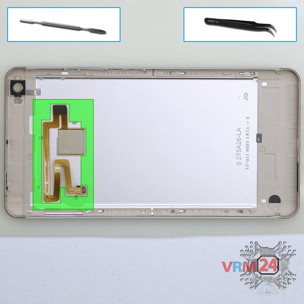 Remove the fingerprint sensor