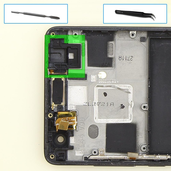 Retire el sensor de proximidad