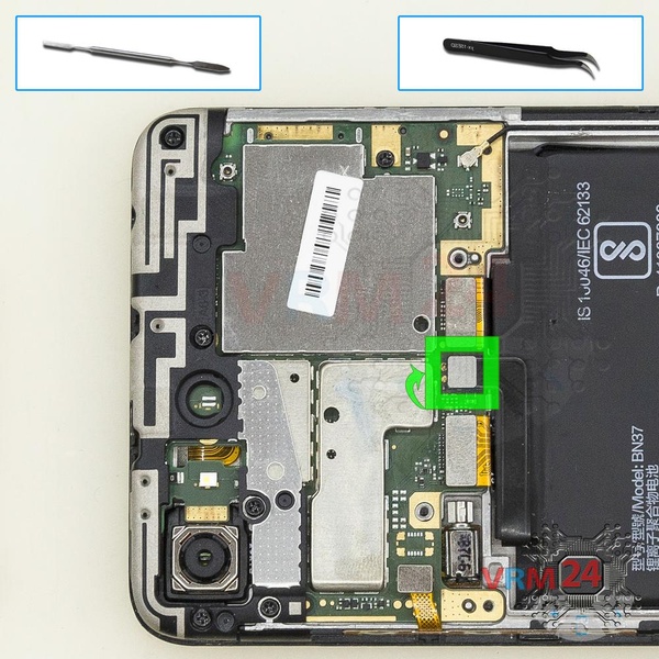 Desconecte el conector de la batería