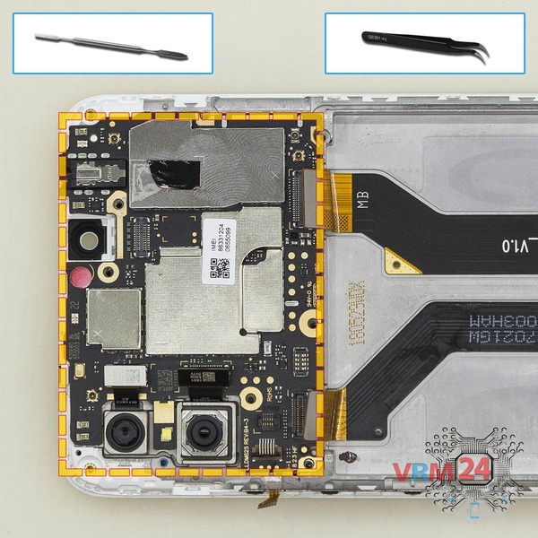 Remove the motherboard