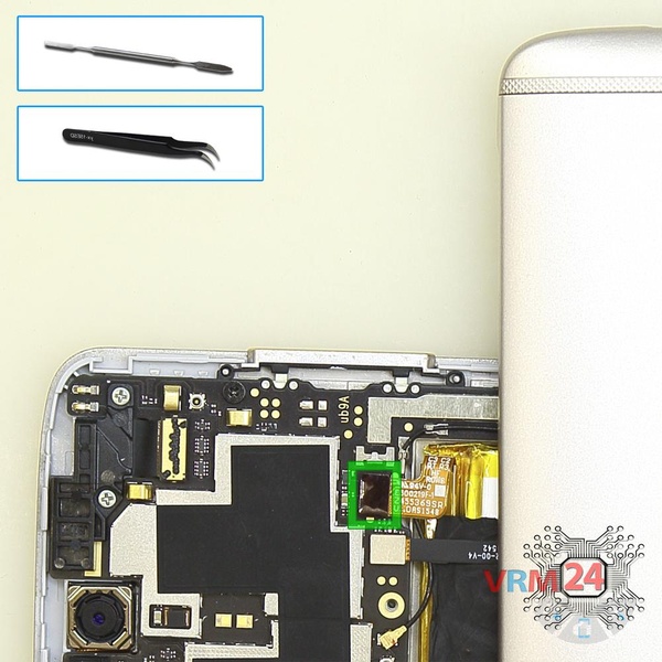 Déconnectez le connecteur de la batterie