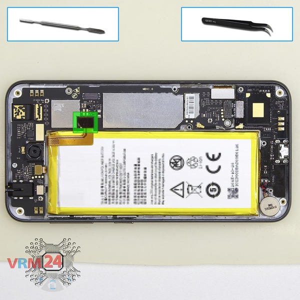 Déconnectez le connecteur de la batterie